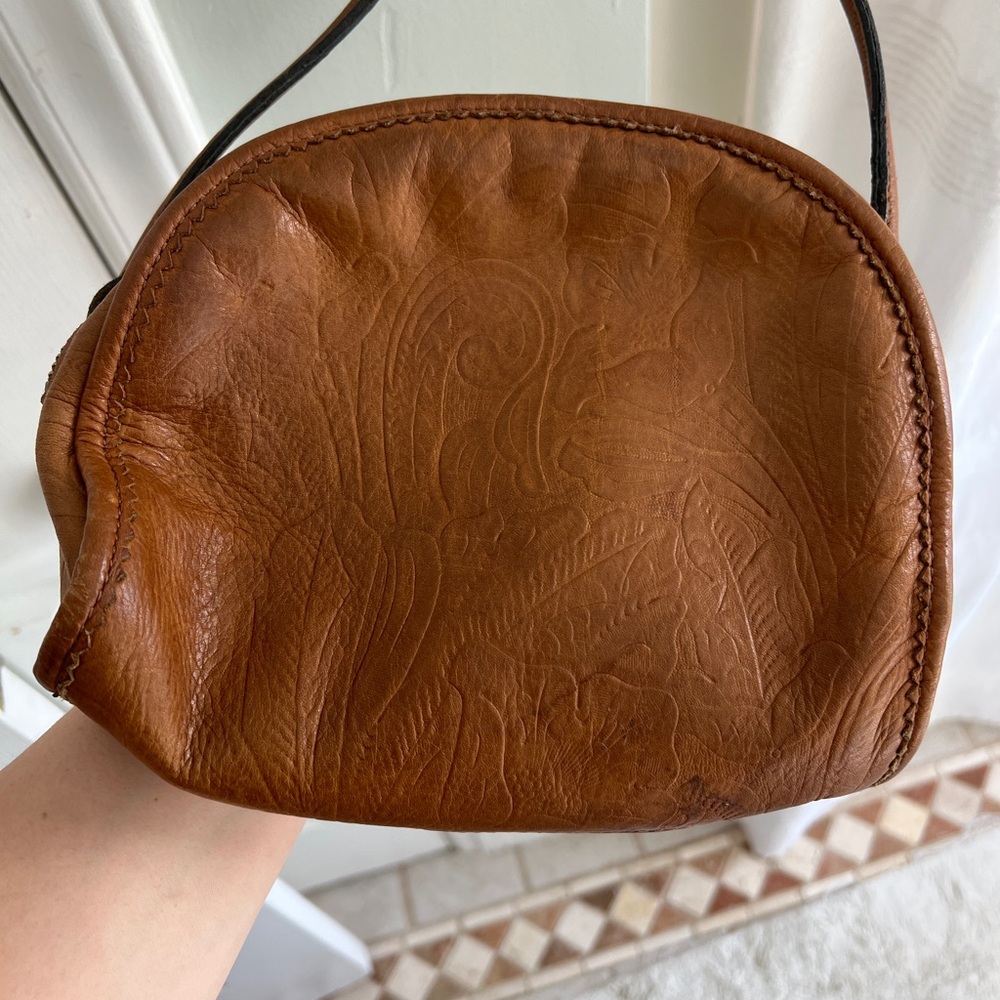 Embossed Leather Crossbody Bag by Margot - Picture 2 of 6
